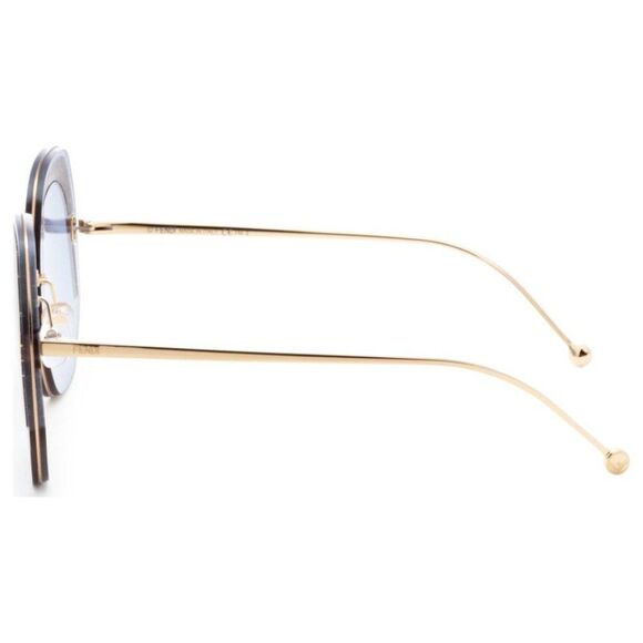 Fendi Blue Gold Ff0358/S Mvu Geometric Women Glass Sunglasses main image 5